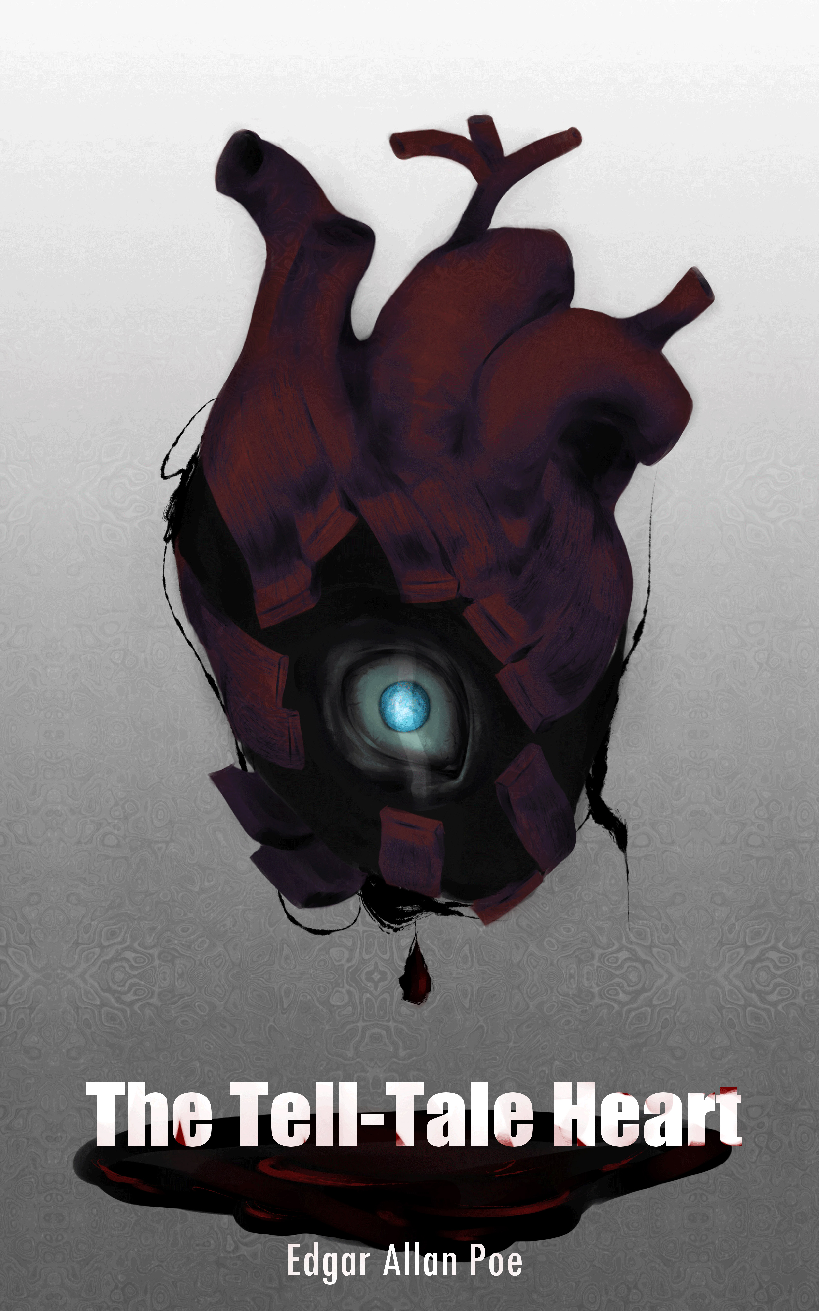 Tell-tale book cover art with a human heart and a eye in the middle of it